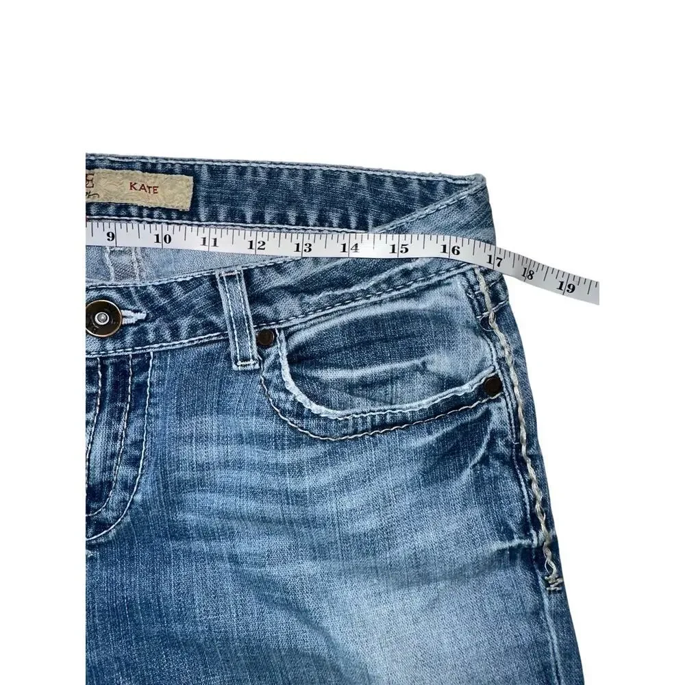 BKE Denim Kate Bootcut Jeans Women’s 30x31.5 Distressed Y2K Medium Wash - Picture 8 of 10